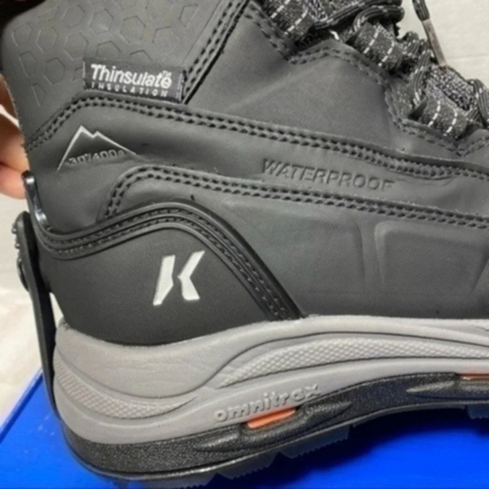 New Korkers Snowmageddon Boots size 9.5 color Black/Gray